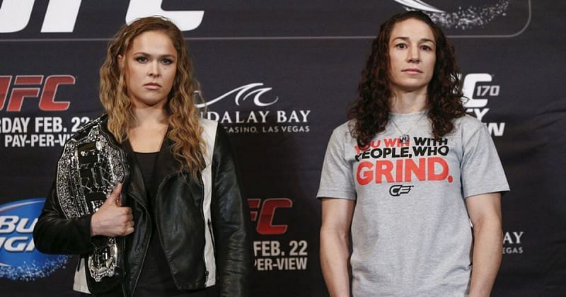 Ronda Rousey and Sara McMann.