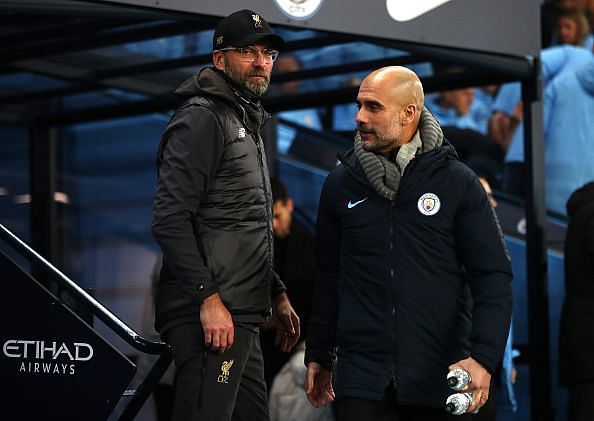 Jurgen Klopp and Pep Guardiola