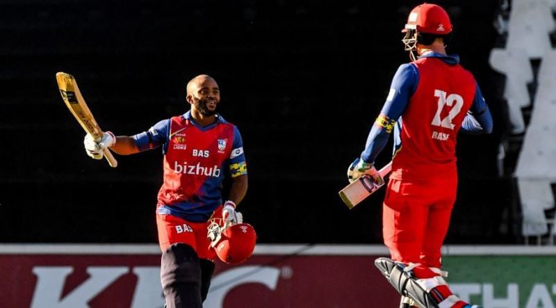 Temba Bavuma (left) of Highveld Lions