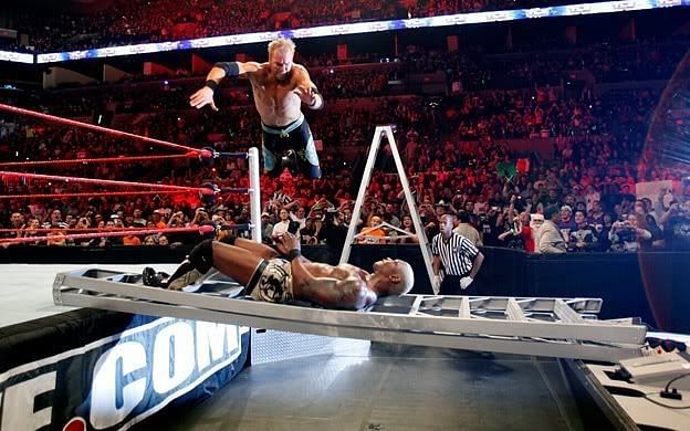 Ladders, tables, and chairs are consistently used props in WWE matches