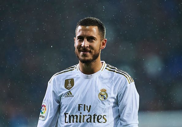 Hazard in Real Madrid colours