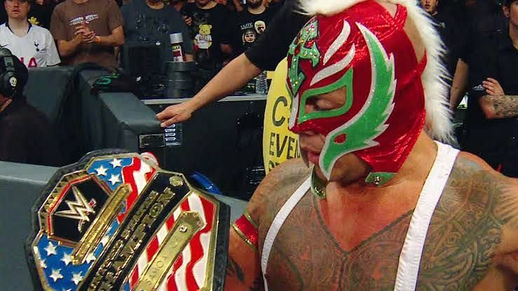 Rey Mysterio as US Champion earlier this year