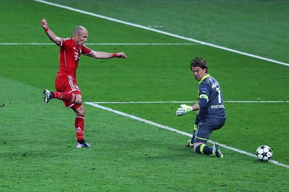 A treble-winning goal from Arjen Robben