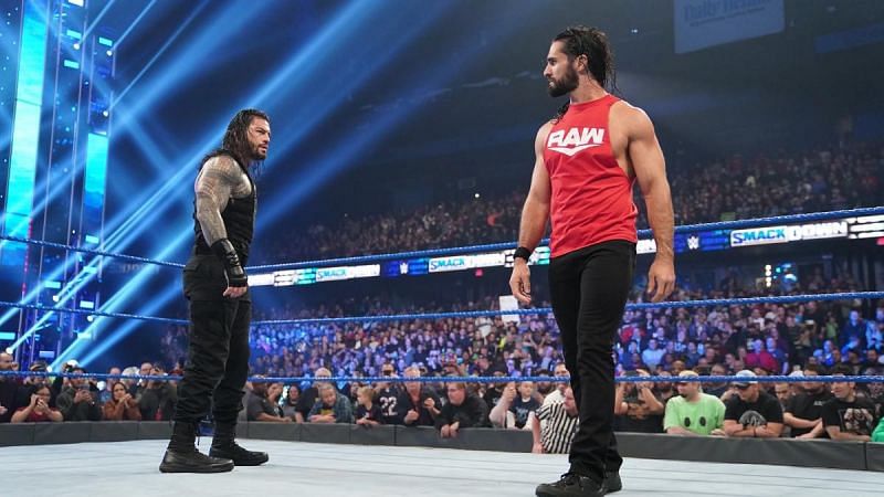 The two men had a brief throwback to the Shield days
