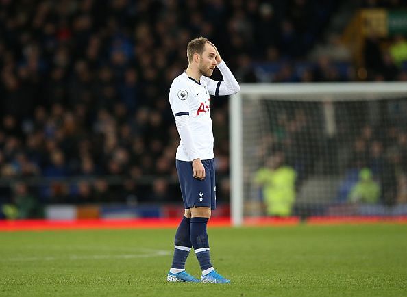 Christian Eriksen was once again a peripheral figure for Tottenham