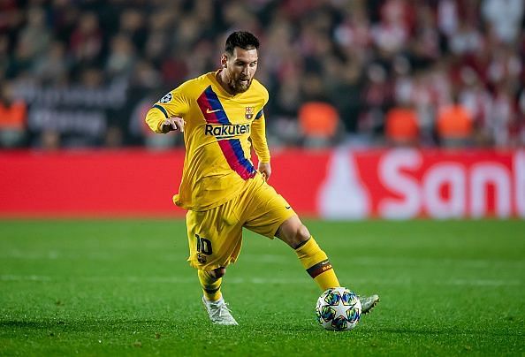 Messi will be looking to help Barca past a tough Slavia Prague side