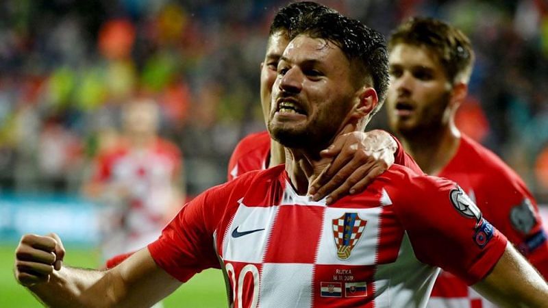 Bruno Petkovic scored the third goal for Croatia during their European Qualifier against Slovakia