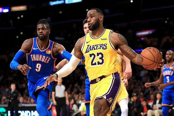 The Oklahoma City Thunder and Los Angeles Lakers meet for the second time in three days