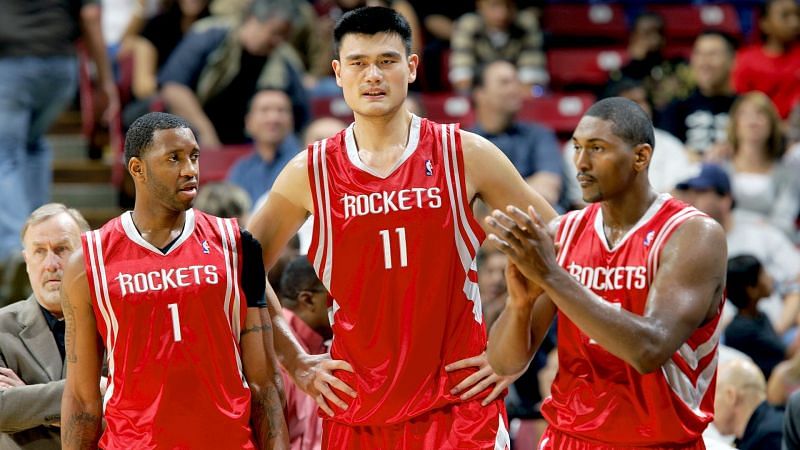 Yao Ming was injured halfway through the Rockets&#039; unbeaten streak (Picture Credit - NBA.com)