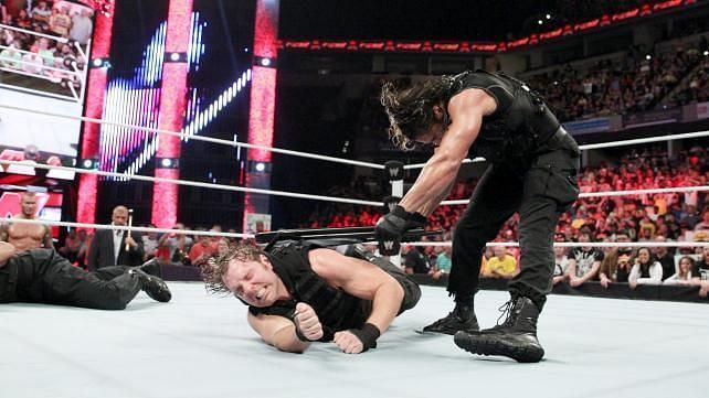 Dean Ambrose sees the wrong side of the chair courtesy of his former brother