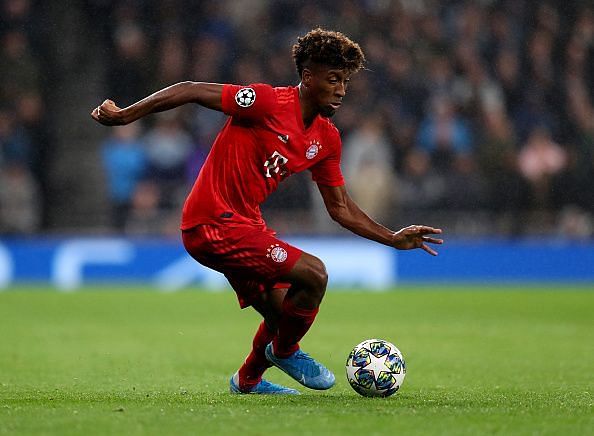 Kingsley Coman made his Bayern Munich debut under Pep Guardiola.