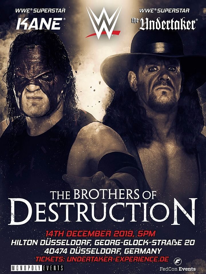 The Undertaker and Kane to meet fans at special event in Dusseldorf