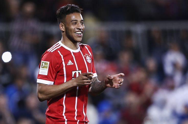 Corentin Tolisso was one of four scorers for Bayern on the night