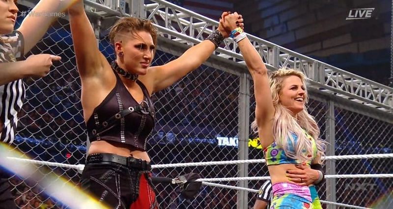 Rhea Ripley and Candice LeRae managed to survive War Games