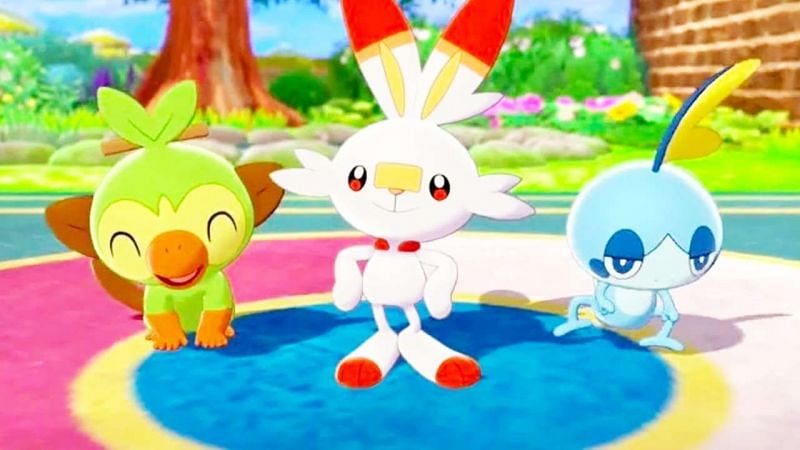 Pokémon Sword and Shield starters Sobble, Scorbunny and Grookey