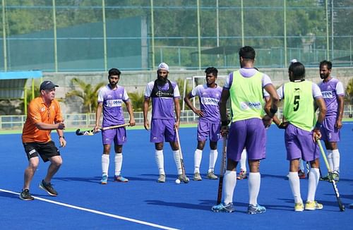 Indian Men's Hockey team Chief Coach Graham Reid during training