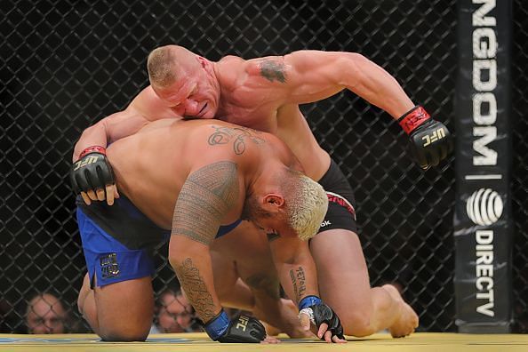 Lesnar originally beat Hunt at UFC 200 but his win was overturned later