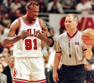 Dennis Rodman infamously head-butted referee Ten Benhardt during the 1995-96 regular season.