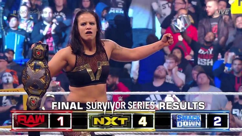 Shayna Baszler confirmed NXT&#039;s win when she was able to force Bayley to tap out