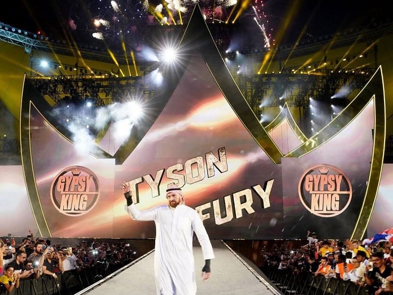 Tyson Fury made a show stopping entrance at Crown Jewel