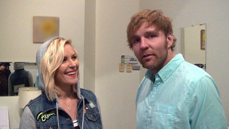 Renee Young and Jon Moxley are split across WWE and AEW