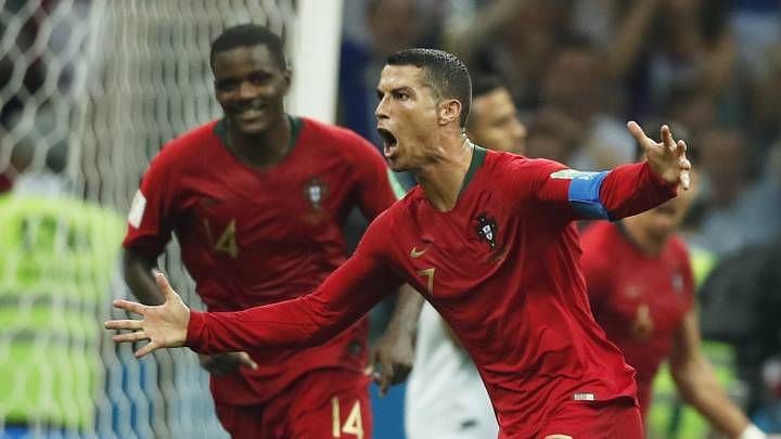 Ronaldo scored all three goals against Spain in a 2018 FIFA World Cup match