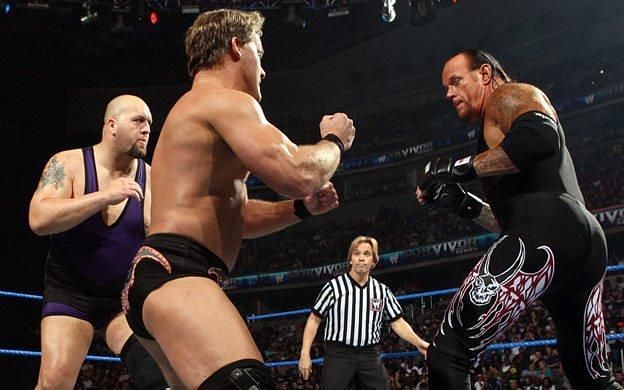 The Undertaker defended his World Heavyweight Championship against Big Show and Chris Jericho