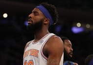 Mitchell Robinson injured his ankle during New York's win over the Mavs
