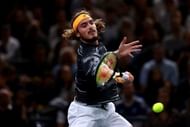 Stefanos Tsitsipas struggled against Novak Djokovic in Paris