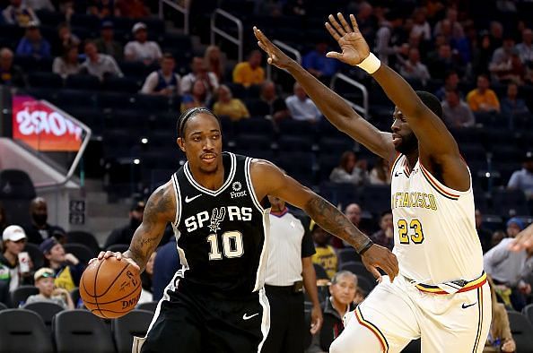 DeMar DeRozan scored 27 in the Spurs' loss to the Magic.