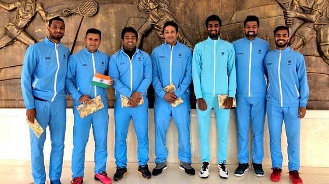Indian Davis Cup team in Nur-Sultan