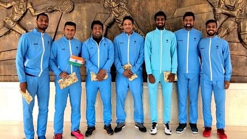 Indian Davis Cup team in Nur-Sultan