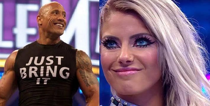 The Rock and Alexa Bliss