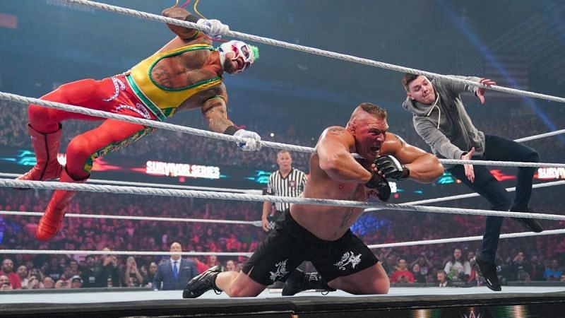 The &#039;Beast Incarnate&#039; showed no mercy to Rey Mysterio and his son Dominick