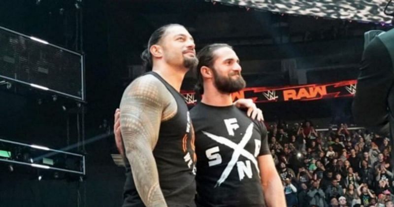 Roman Reigns and Seth Rollins.