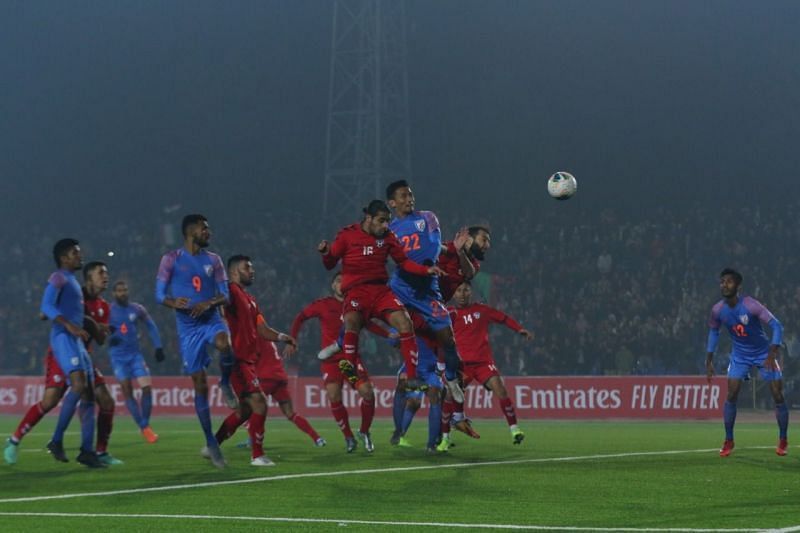 Seiminlen Doungel scored the equalizer against Afghanistan (Picture Courtesy :AIFF)