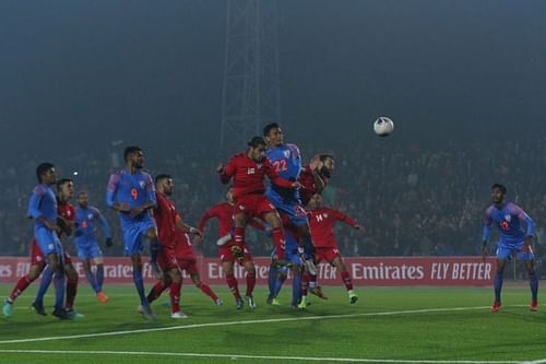 Seiminlen Doungel scored the equalizer against Afghanistan (Picture Courtesy :AIFF)