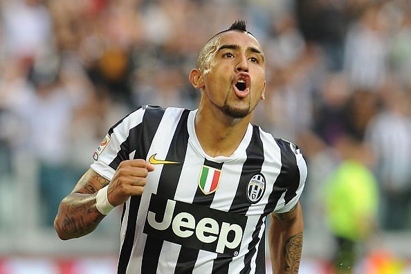 Arturo Vidal helped Juventus to win their first of 8 successive Scudettos