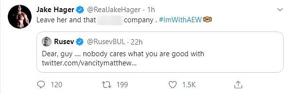 Jake Hager is not afraid to speak his mind!