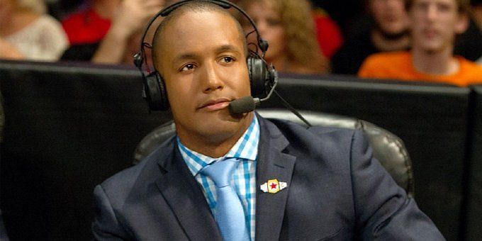 Byron Saxton made his return to commentary at Crown Jewel