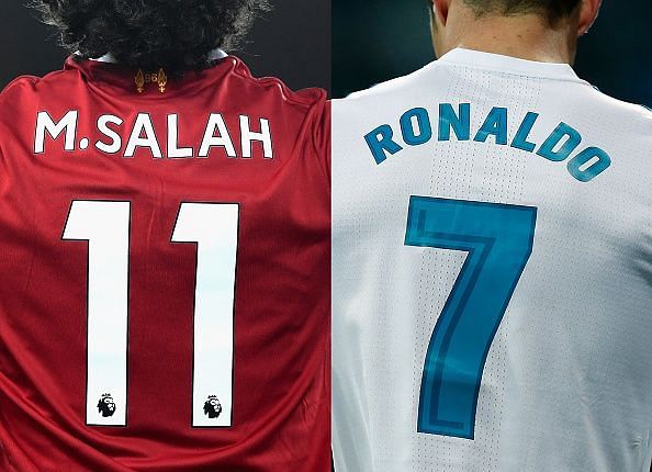 Mo Salah and Cristiano Ronaldo