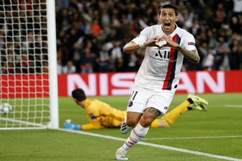 Angel Di Maria rejoices after scoring against his former club