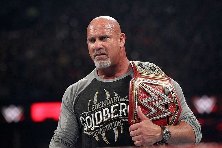 Goldberg breaks character and thanks former WWE World Champion