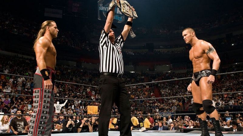 Randy Orton defended the WWE Title against Shawn Michaels at Survivor Series 2007.