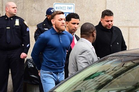 Conor McGregor was arrested by the NYPD after his shocking attack on a UFC bus