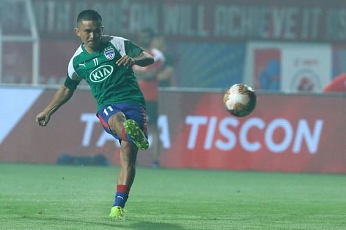 Sunil Chhetri has netted in all but one game for Bengaluru FC against Chennaiyin FC so far