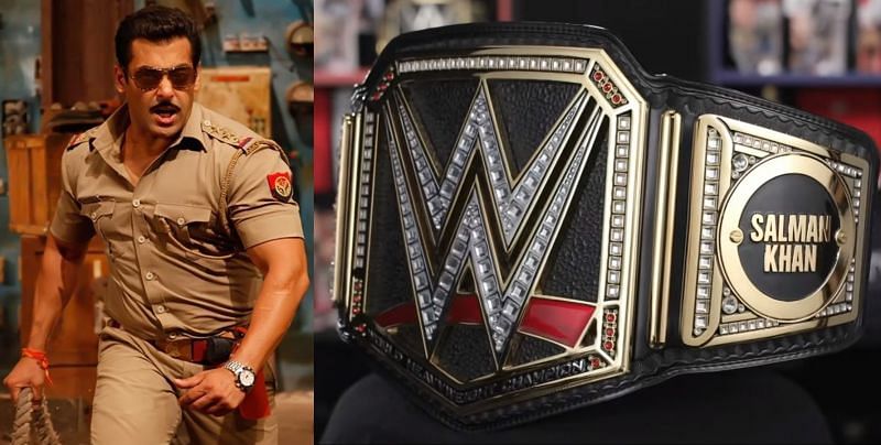 सलमान खान को WWE ने दी कस्टम चैंपियनशिप बेल्ट