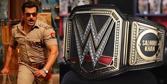 बॉलीवुड के 'दबंग' सलमान खान को WWE ने दी कस्टम चैंपियनशिप बेल्ट