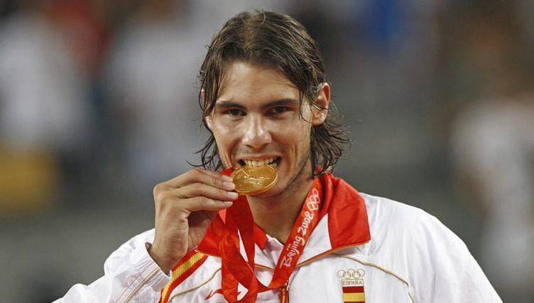 Nadal won the Olympics single&#039;s gold at 2008 Beijing