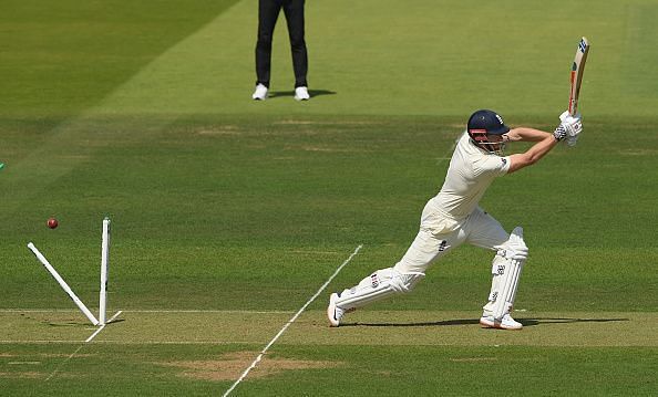 Jonny Bairstow getting cleaned up by a ripper from Ireland&#039;s Tim Murtagh at Lord&#039;s